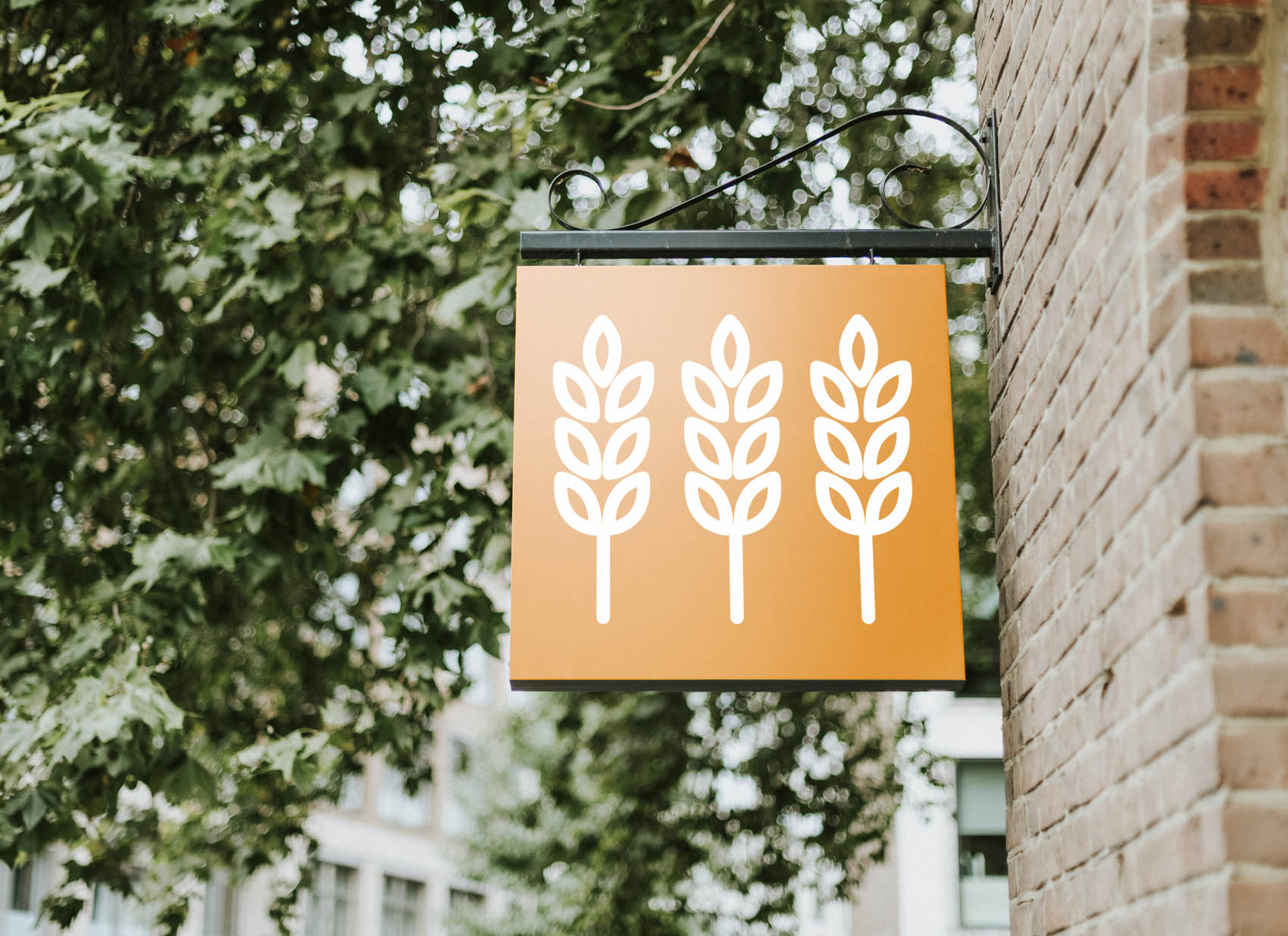 Signalisation extérieure d'une boulangerie artisanale.